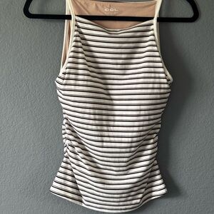 OGL White Tank Top with Black Stripes
